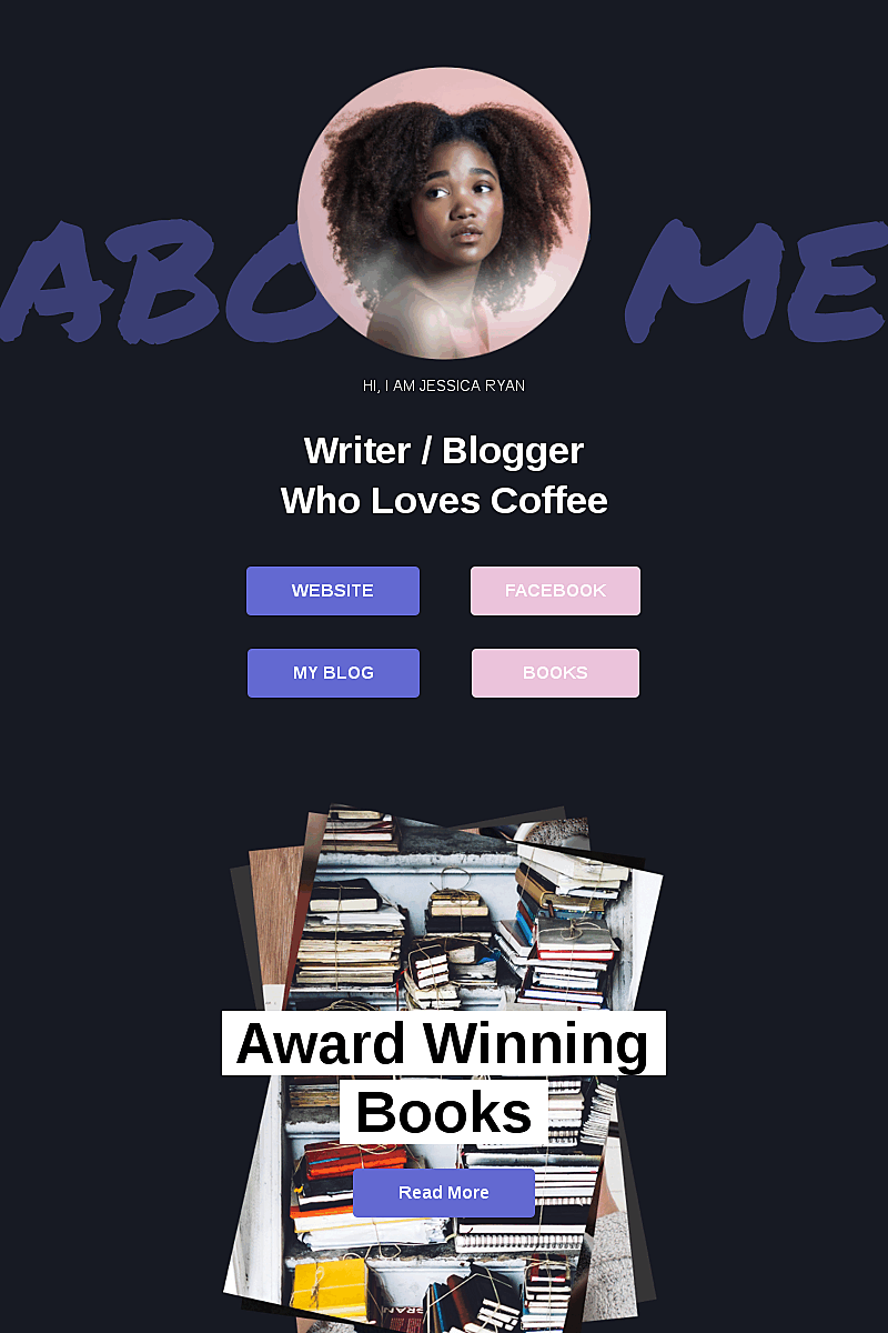 Landing page template Link in bio