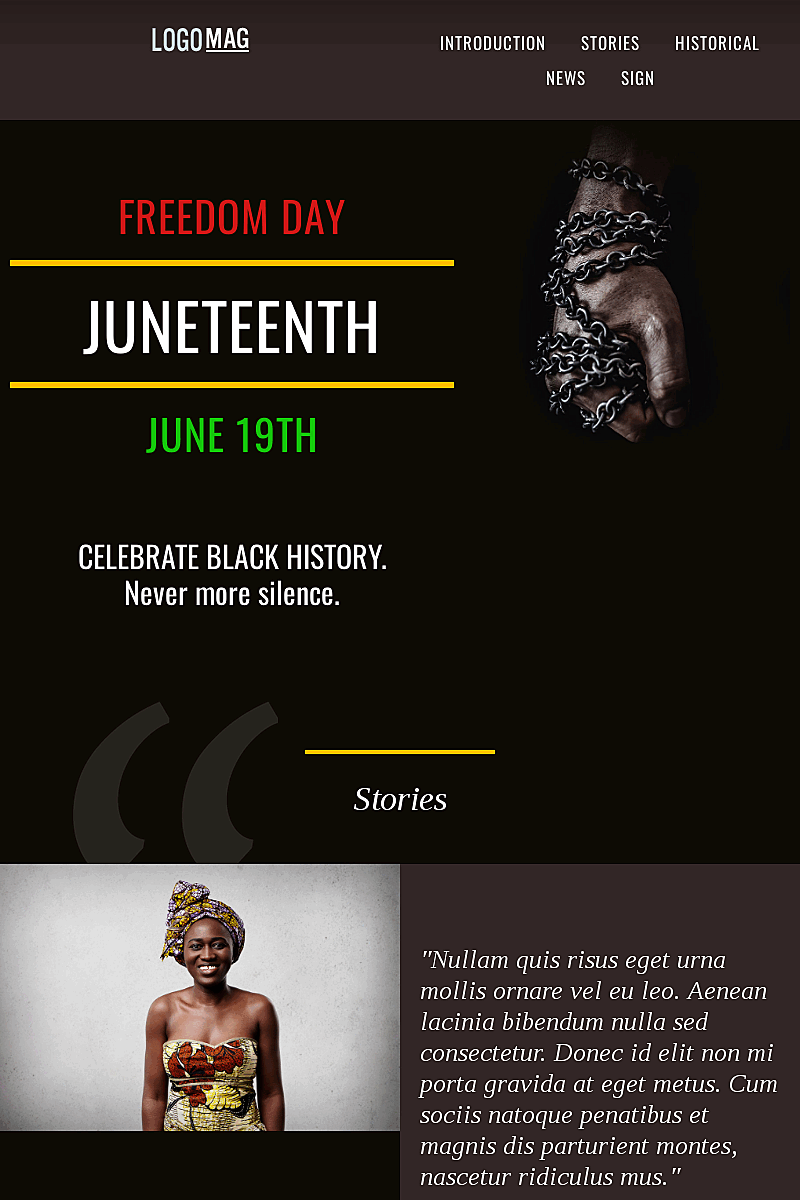 Plantilla Freedom day juneteenth