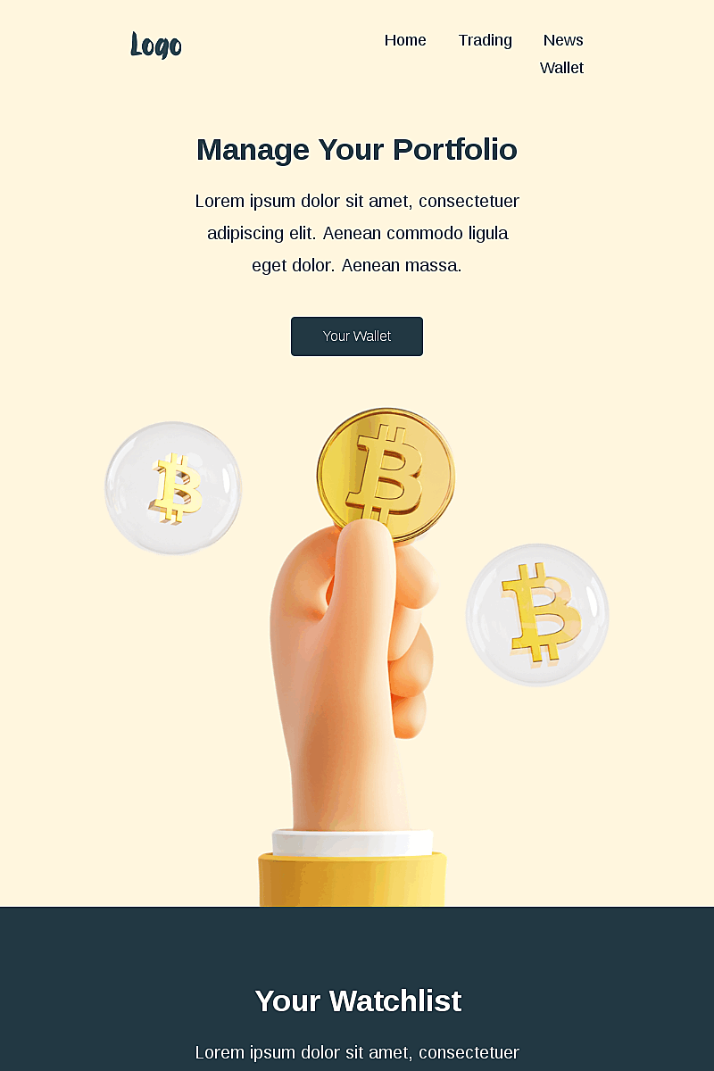 Template Your monthly crypto currency