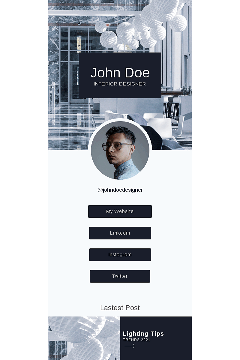 Template Instagram link in bio