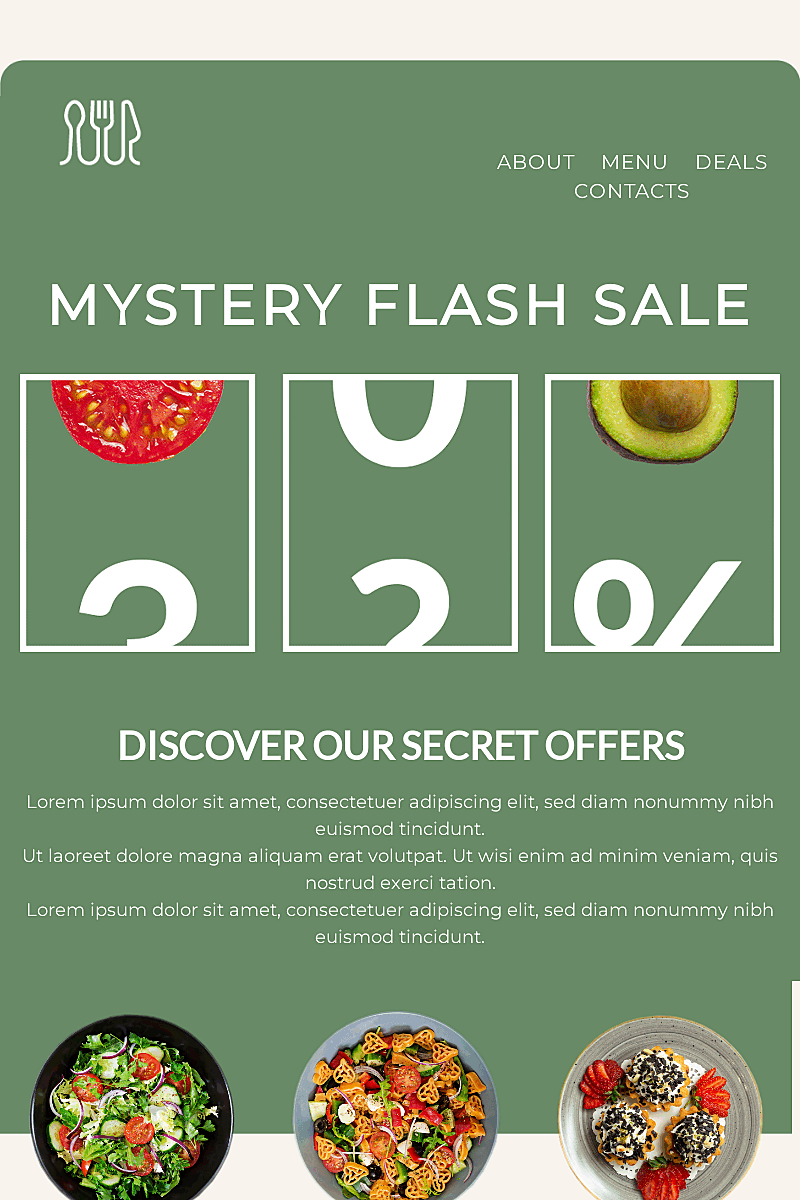 Plantilla Mystery flash sales 2