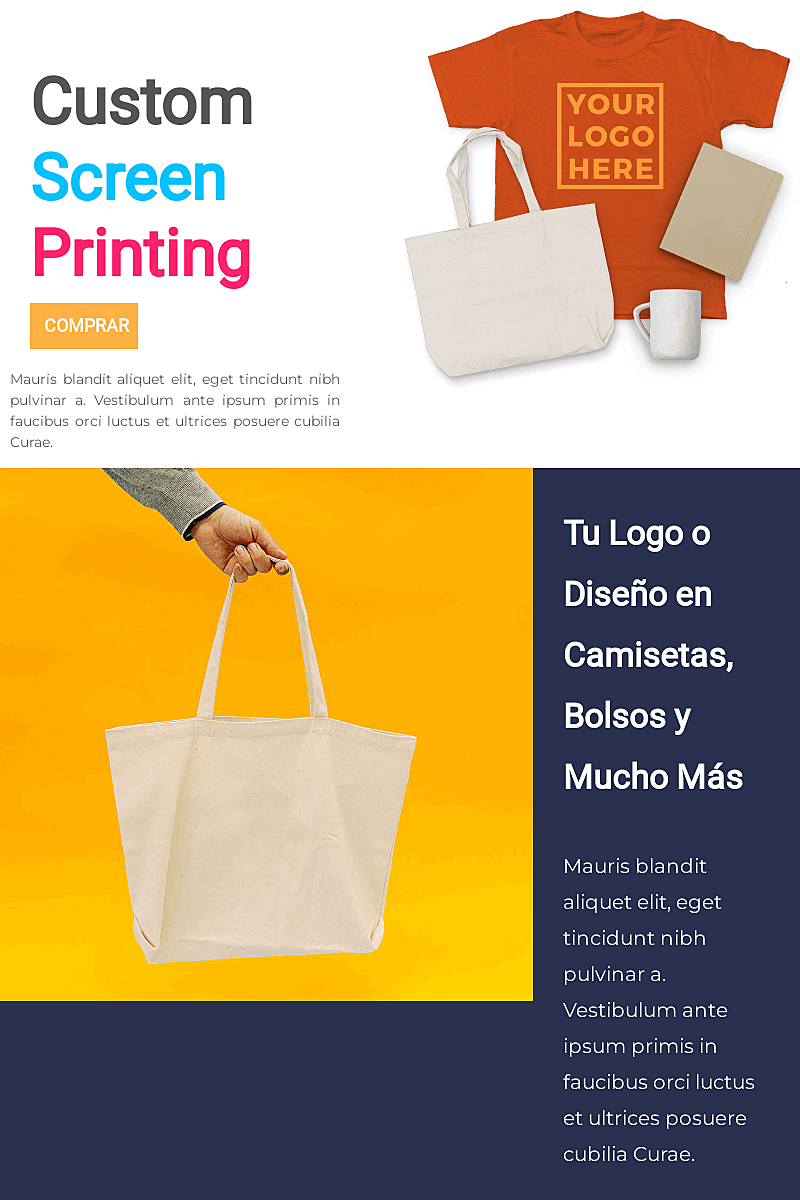 Plantilla landing page Landing Impresión