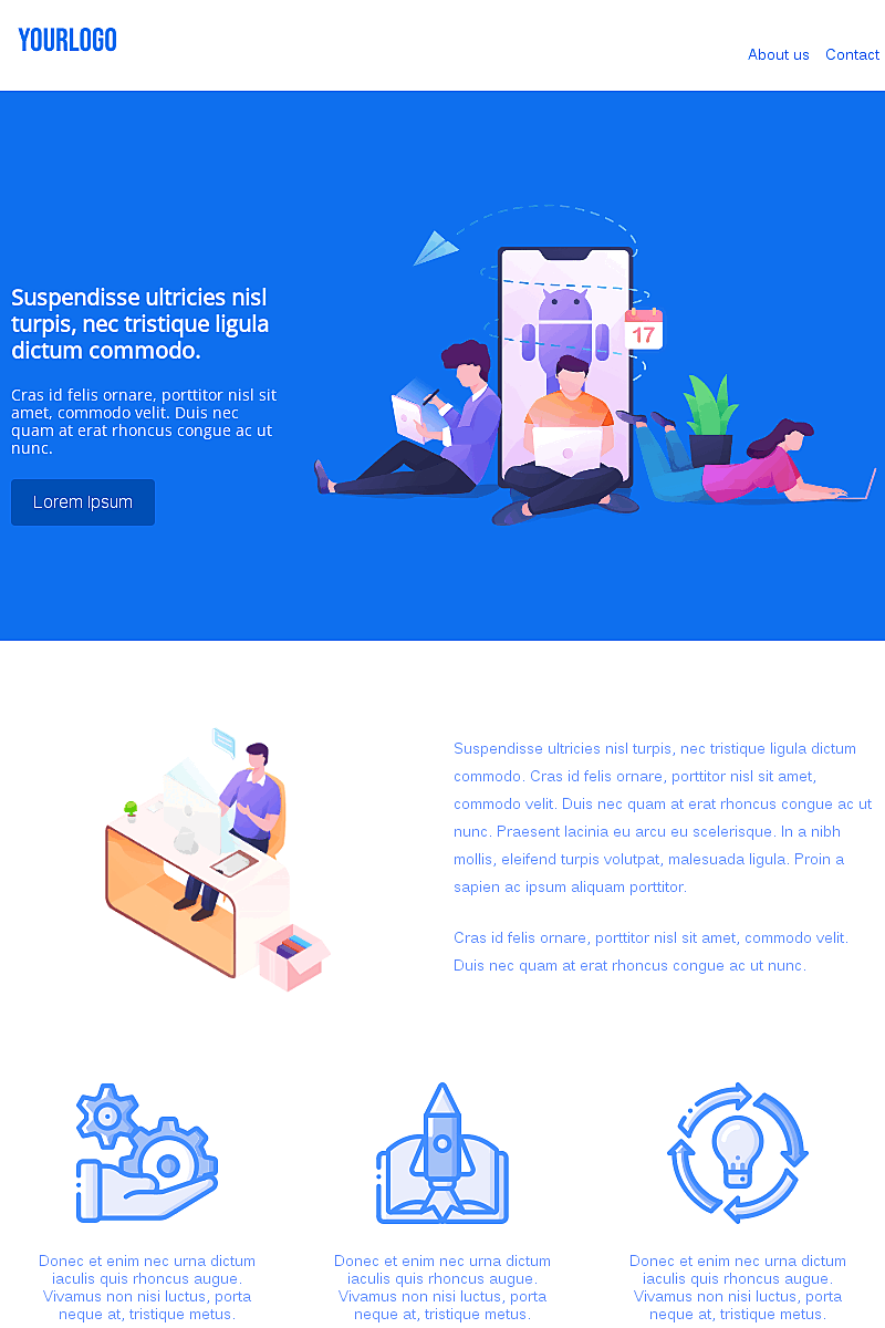 Template Landing Developer