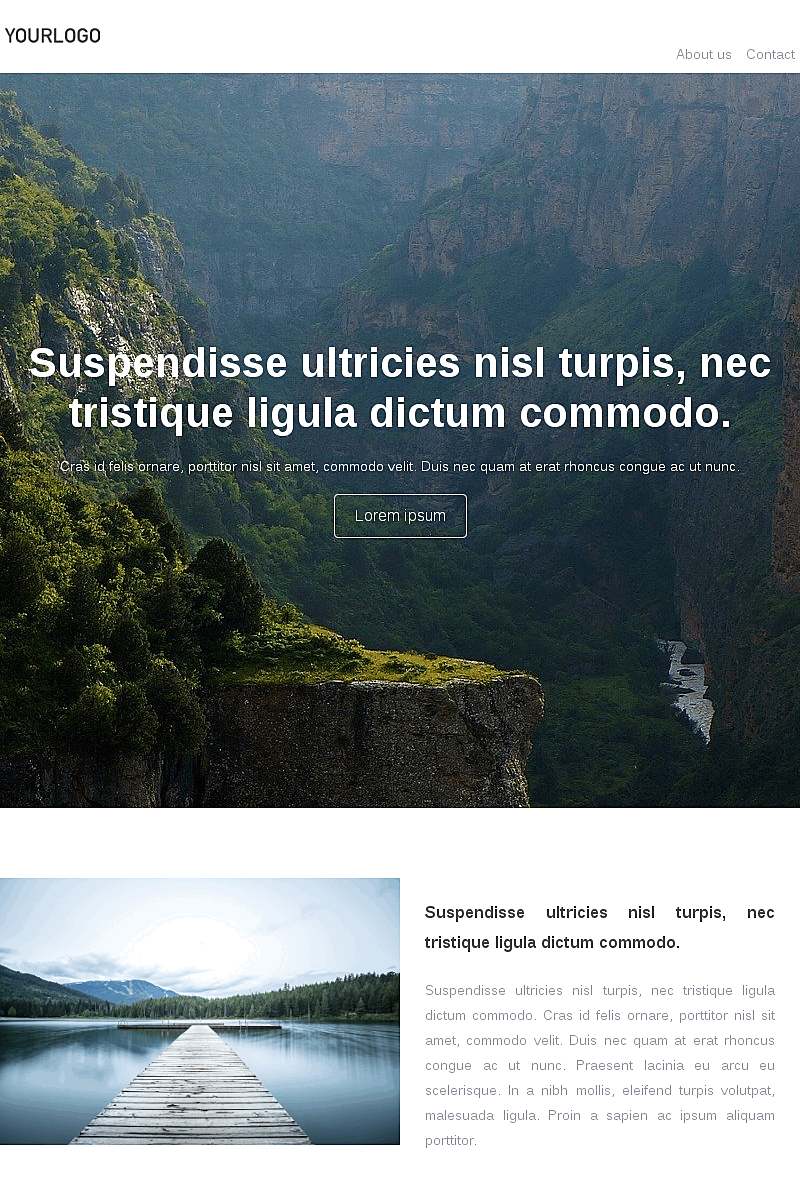Plantilla landing page Landing Naturaleza