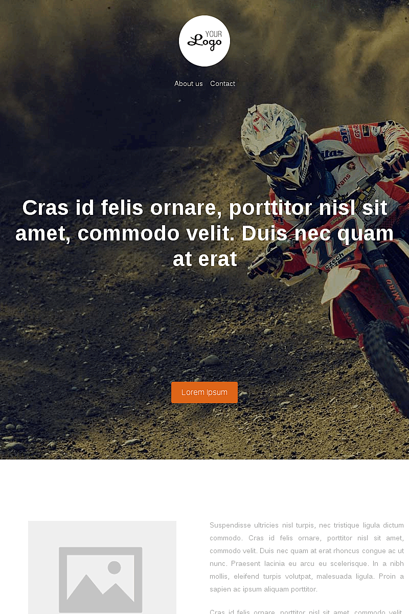 Landing page template Landing Sport