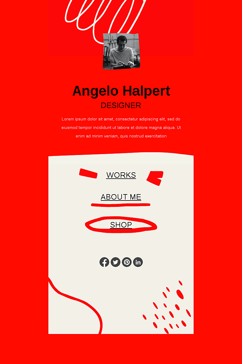 Plantilla Designer link tree