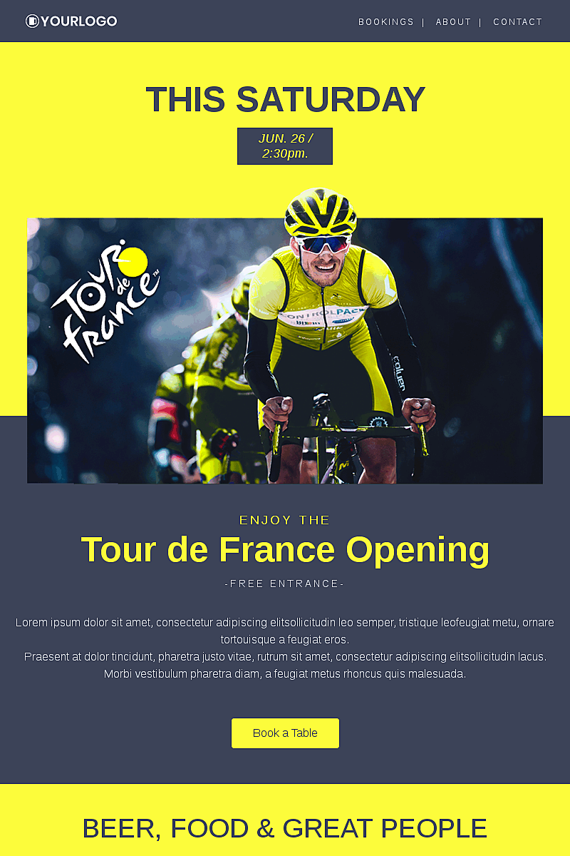 Plantilla Tour de france event