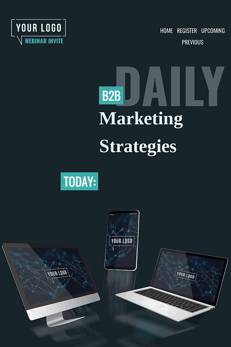 Plantilla Daily marketing strategies webinars