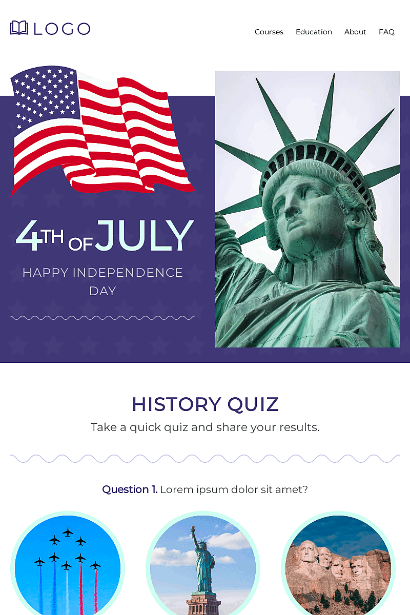 Plantilla Happy independence day 2021