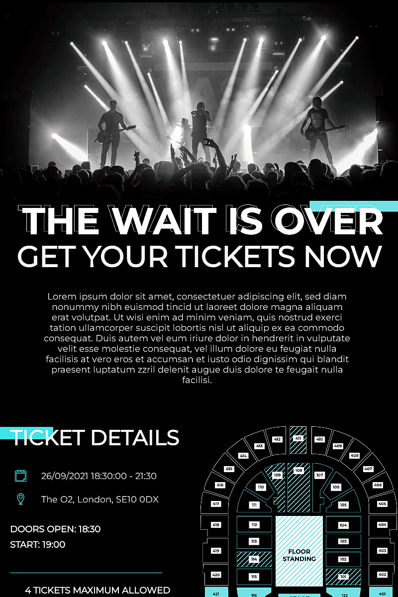 Template Music event tickets sale