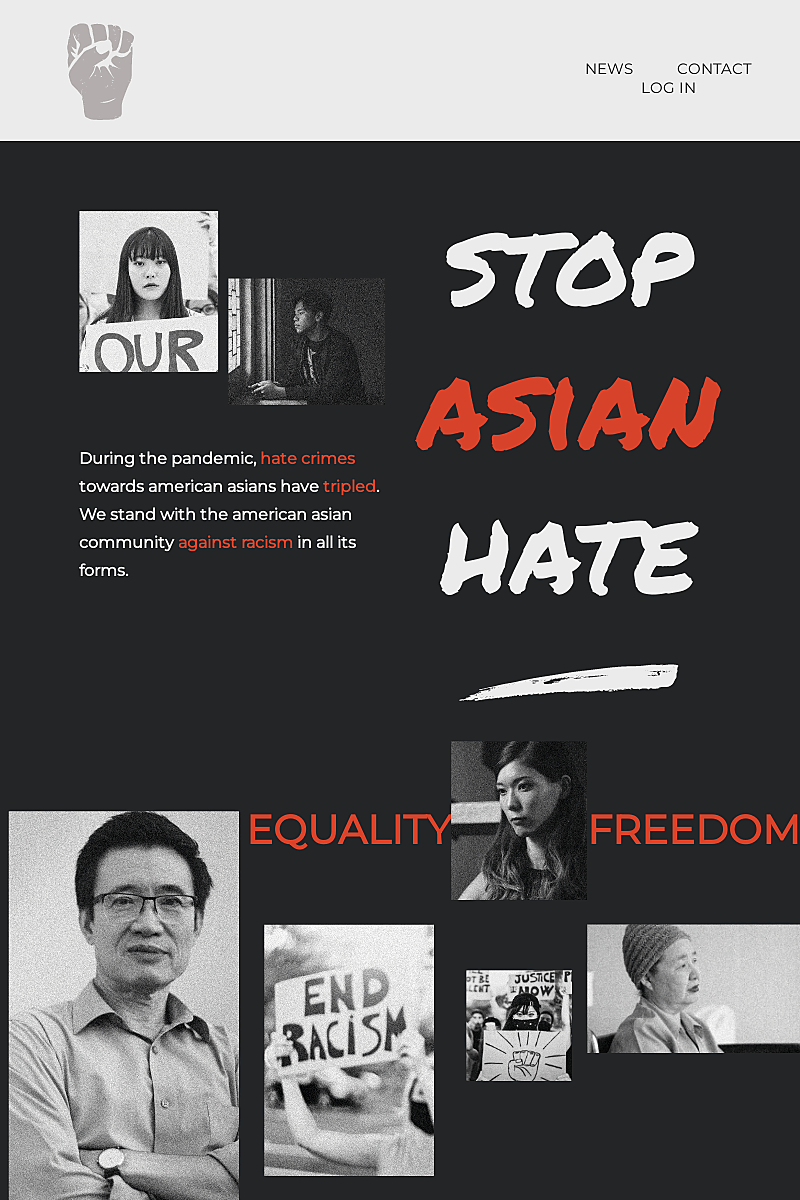 Plantilla Stop asian hate now