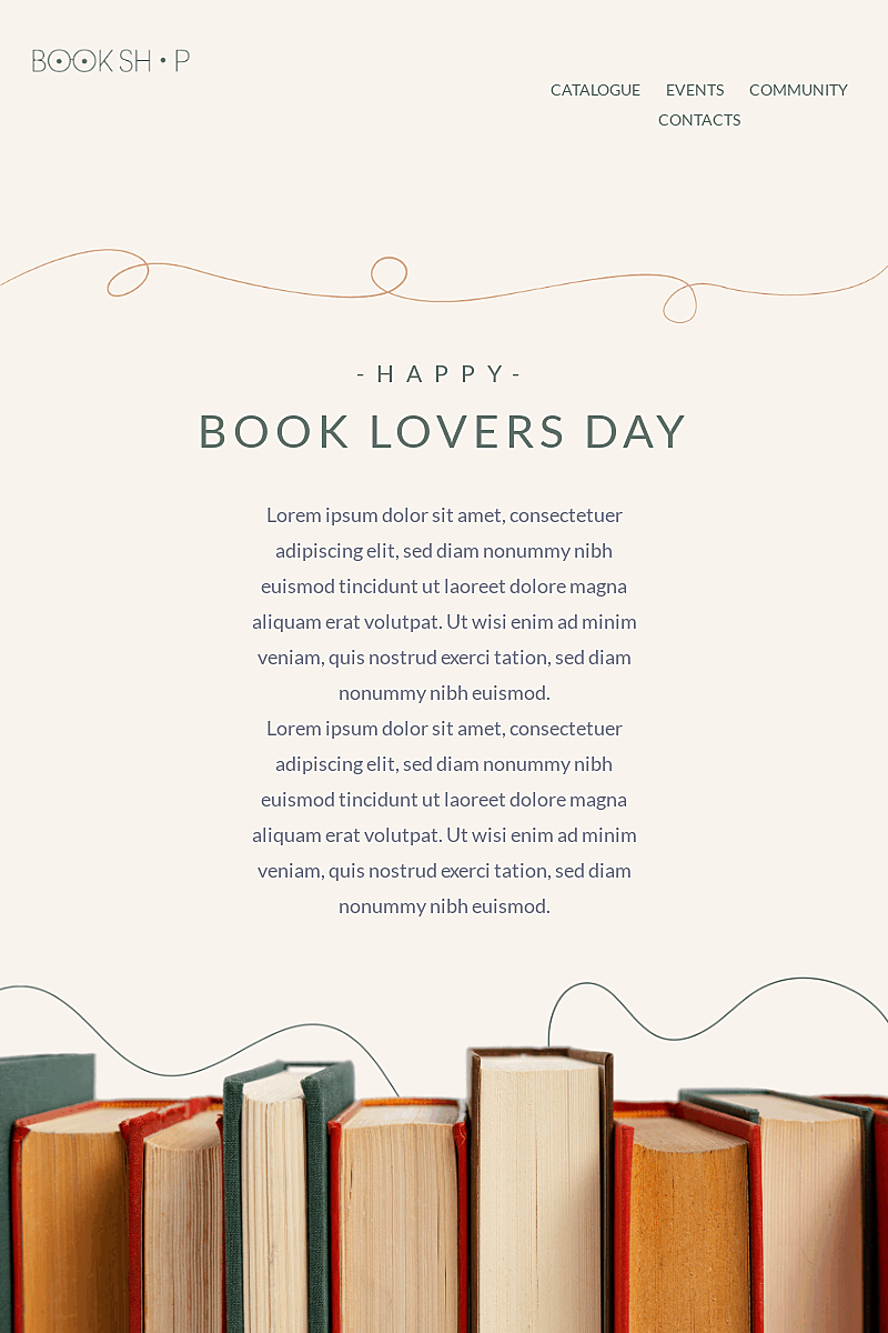 Template Book lovers day page