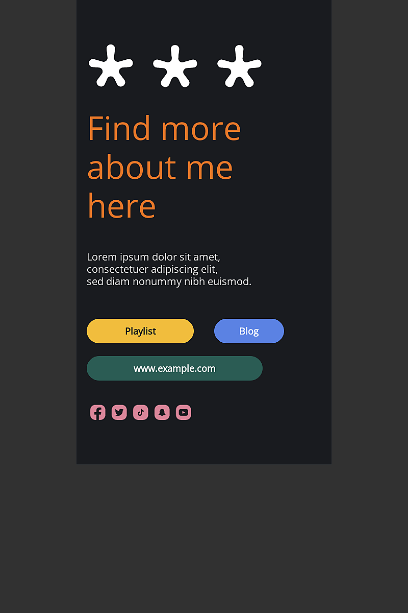 Plantilla Abstract link in bio page