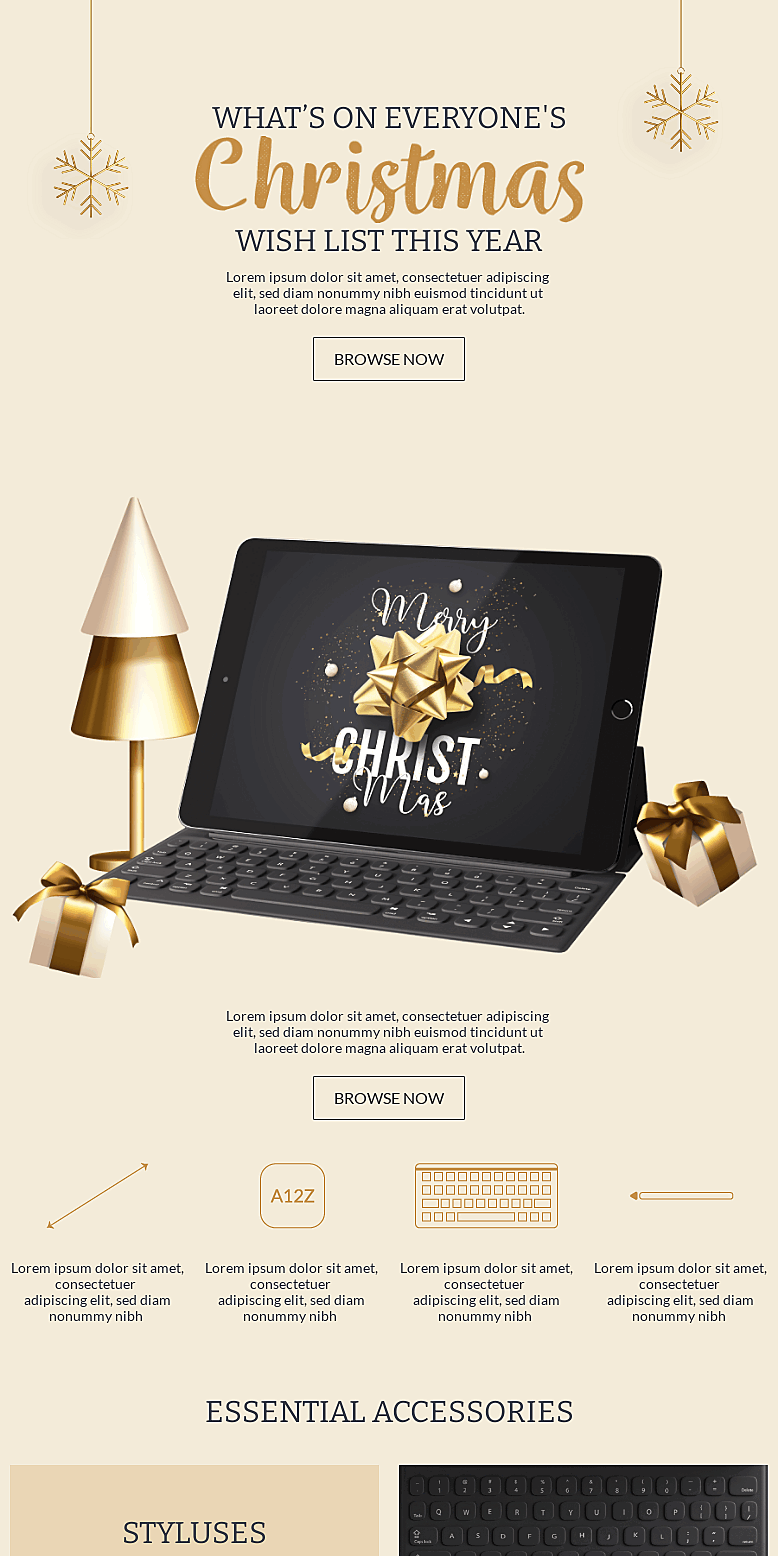 Template Christmas wish list