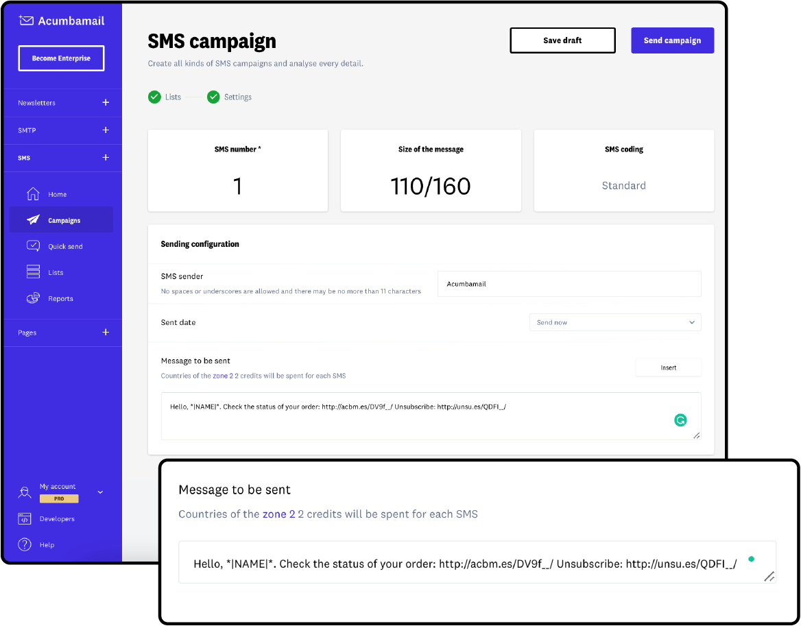 How to start sending mass SMSes